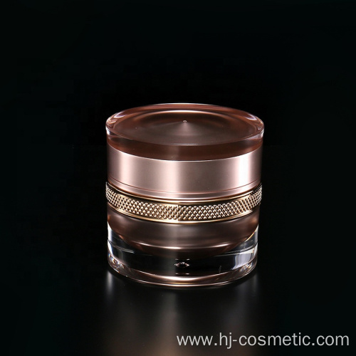 High-grade round flower cosmetics  acrylic bottle/jars with good price